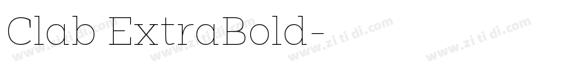 Clab ExtraBold字体转换